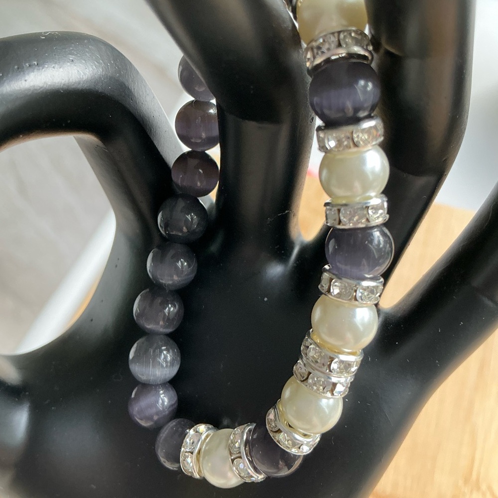 Fresh Water Pearls and Cats eye Bracelet
